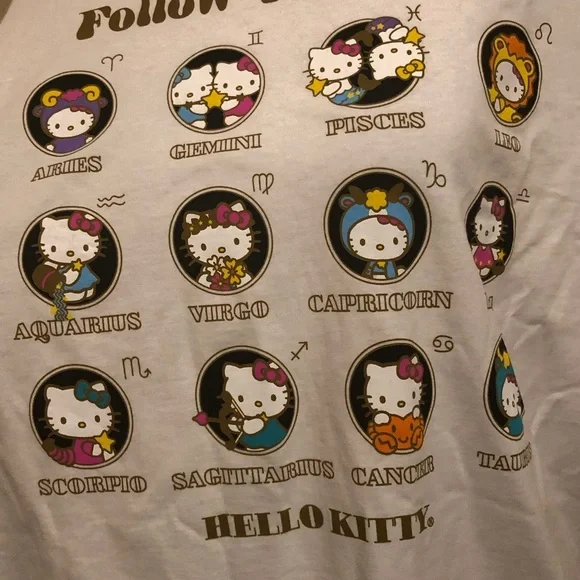 NWT Hello kitty by Sanrio zodiac sign white shirt - Picture 3 of 6